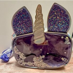 Cat & Jack Unicorn‎ Fanny Pack Kids OS Purple NEW Holographic Glitter Star Bag